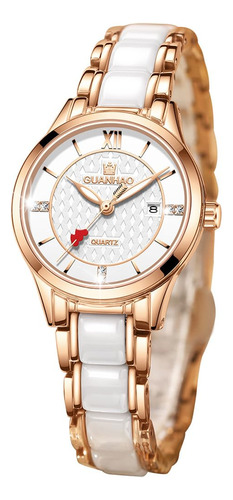 Guanhao Relojes De Ceramica Blanca Para Mujer, Relojes Imper