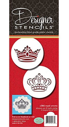 Designer Stencils C586 Royal Crowns Cookie Set De Plantilla