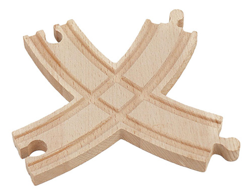 Vía De Tren De Madera, Accesorios 14,5 Cm X 14 Cm X 1,2 Cm
