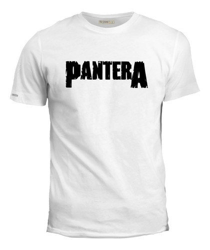 Camiseta Estampada Pantera Logo Metal Rock Banda Ink