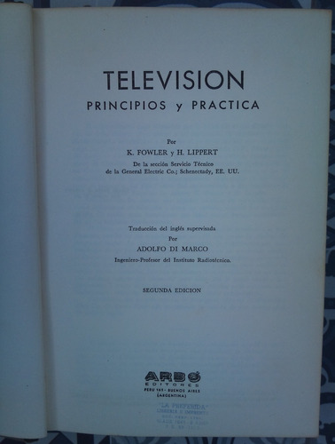 Libro Televisión Principios Y Práctica Fowler / Lippert