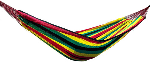 Imagen 3 de 7 de Hamaca Yucateca 100% Algodón Colores (verde,amarillo,rojo)