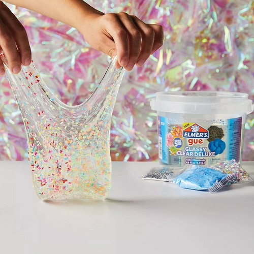 Bote De Slime Transparente Con Complementos Para Niños
