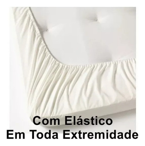 Fe Kit Jogo Lençol Casal Elástico E Fronhas 3pçs 400 Fios