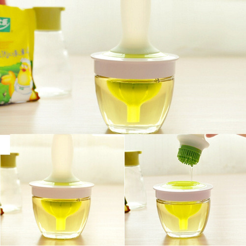 Dispensador De Salsa Y Aceite Recipiente Con Pincel