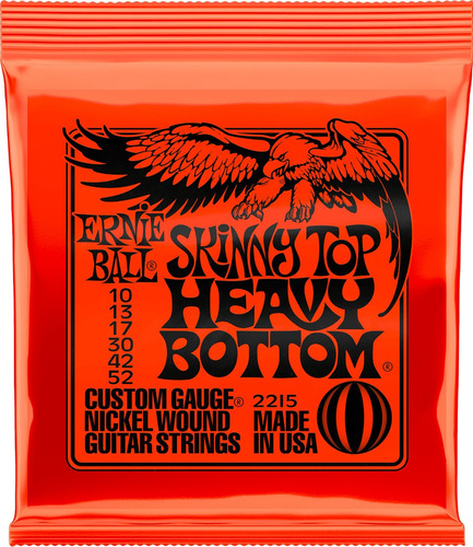 Imagen 1 de 2 de Encordado Ernie Ball Eb2215 Skinny Top Heavy Bottom 010-052