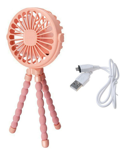 Ventilador Usb Con Clip Mini Fan Octopus, Flexible, Para Coc