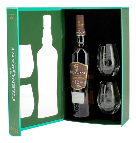 Kit Original Whisky Glengrant 12 Anos + 2 Copos