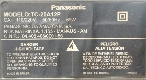 Tv Tubo Panasonic 20a12p