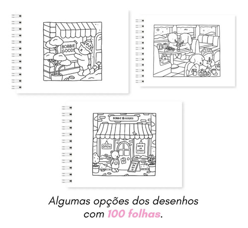 Libro Para Colorear Bobbie Goods, 50 Páginas, Tapa Dura, Bob