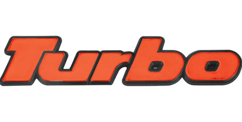 Emblema Adesivo Turbo  Vermelho - Tuning Vw Plástico