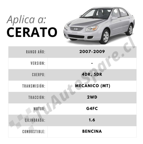Bandeja Inferior Delantero Kia Cerato 2004-2009, Izquierdo