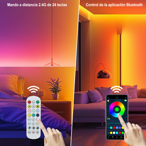 Tira De Led Bluetooth 5m Luz Led Rgb Inteligentes App Wevivi