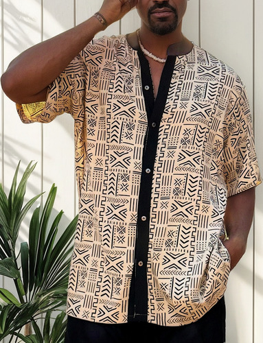 Camisa Casual Estampada For Hombre