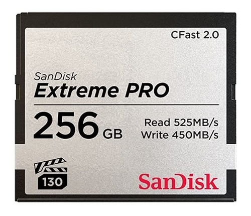 Memoria Sandisk Extreme Pro 256gb Cfast 2.0, 525 Mb/s 4k