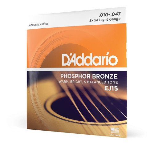 Cordas Violão Aço 010 Daddario Phosphor Bronze 