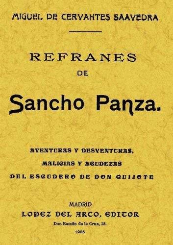 Libro Refranes De Sancho Panza  De Cervantes Saavedra M