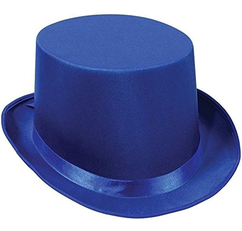 Sombrero De Satén Elegante Azul Accesorio De Fiesta 1 Conteo