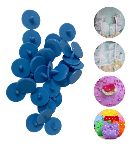 Botões De Pressão De Plástico 10mm Ritas Pacote Com 50 Botão Cor Botão Ritas Azul Turqueza
