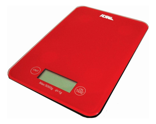 Bascula De Cocina Digital Adir 1678 Pantalla Lcd Capacidad máxima 5 kg Color Rojo