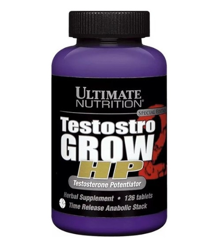 Testosterona Testostro Grow! Ultimate Nutrition 126 Capsulas