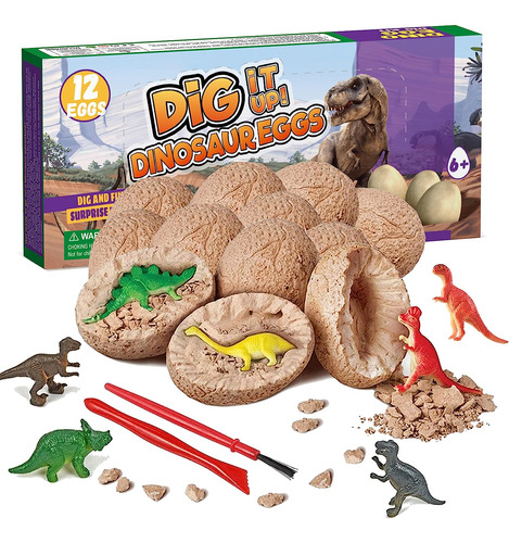 Set De Excavación De Huevos De Dinosaurio Paquete De 12 Kits