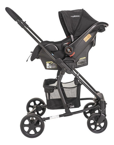 Carrinho De Bebê Travel System Prima Melange Grafite - Kiddo