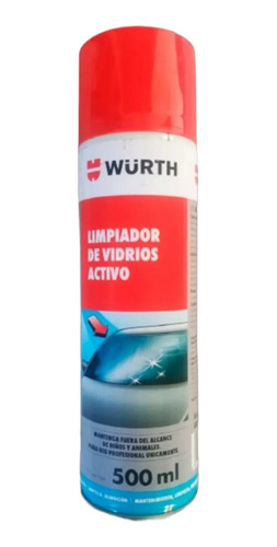 Limpiador Activo De Vidrios Wurth 500ml