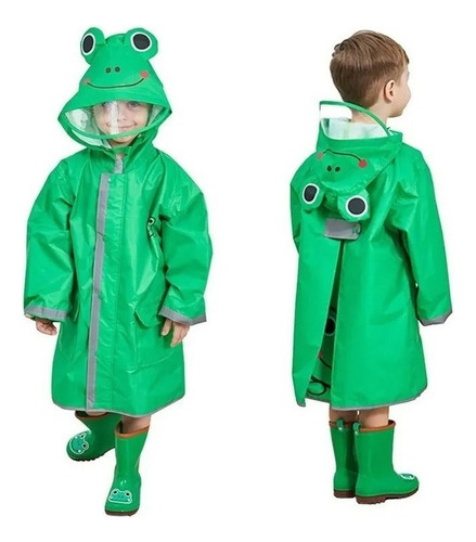 Pull Beads Cute Boys And Girls Raincoat