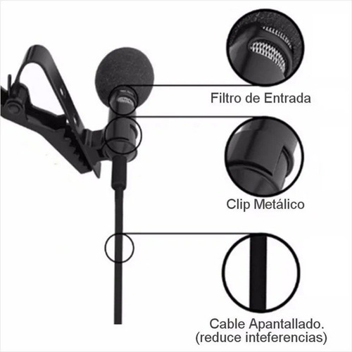 Imagen 4 de 7 de Micrófono Solapa Mini Lavalier Jack 3.5mm Para Smartphones!
