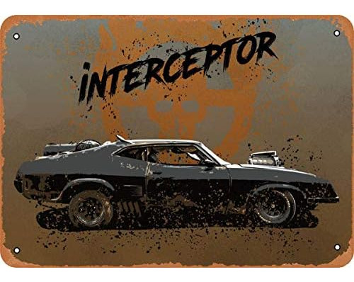 Cartel De Aspecto Vintage Mad Max Fury Road Cars Interc...