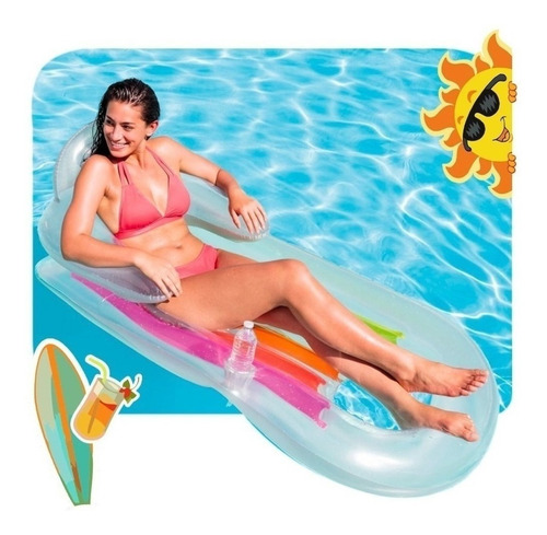 Colchoneta Inflable Rey Kool P/pileta 160x85cm Intex 