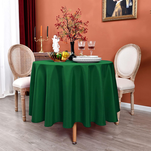 Mantel Redondo De Satén Para Bodas, Mesa De Seda Lisa Y Bril