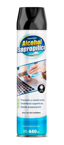 Alcohol Isopropilico Aerosol 440ml Limpieza De Laptops Y Pcb