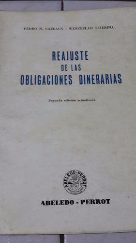 Reajuste De Las Obligaciones Dinerarias Cazeaux Tejerina