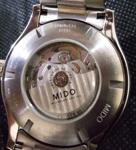 Reloj Mido Multifort Gent Automático A Meses Sin Intereses Acero Inoxidable Negro Gris Oscuro (Usado)