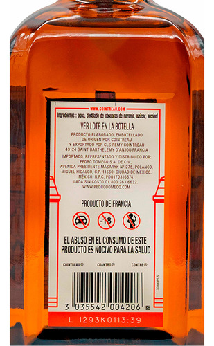 Licor de Naranja Cointreau 700ml