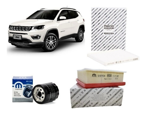 Kit Filtro Acete Aire Y Habitaculo Jeep Compass 2.4 Original