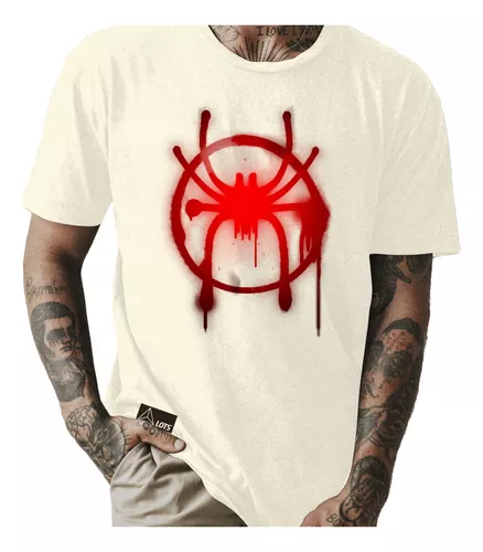 Camiseta Camisa Miles Morales Homem Aranha Preto Menino &8_x000D_