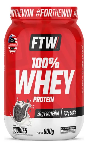 100% Whey Protein Pote 900g Sabor Cookies - FTW