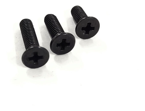 Parafuso Chato Phillips M3 X 8mm Oxidado Preto - 10 Peças