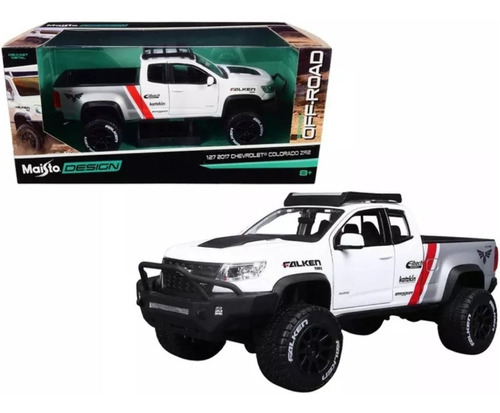 Maisto 1:24 2017 Chevrolet Colorado Zr2 Pickup Blanco 4x4 