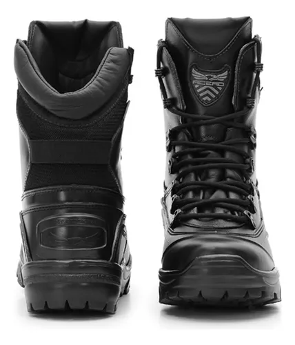 Bota Acero Semi Imperme vel Couro Tinger Pro Preta Full