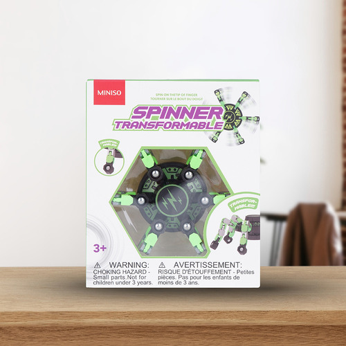 Miniso Spinner Transformable Plástico Verde 13.5 Cm