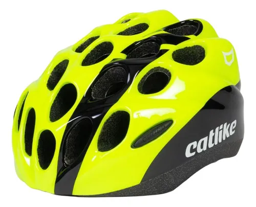 Casco infantil Pp Catlike Kitten amarillo fluor MercadoLibre
