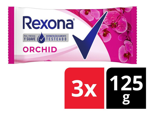 Jabon En Barra Rexona Orchid Multipack 3 X 125 Gr