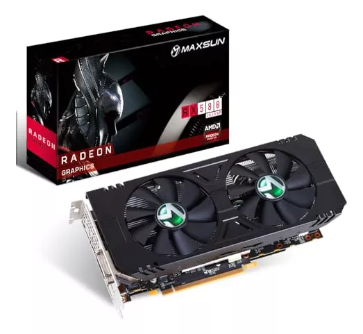 Placa De Video Maxsun Amd Radeon Rx 580 8gb 2048sp Gddr5