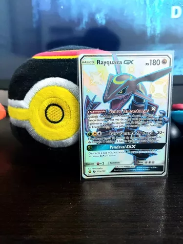 Carta Pokemon Rayquaza Gx (109/168) Lendário Dragão