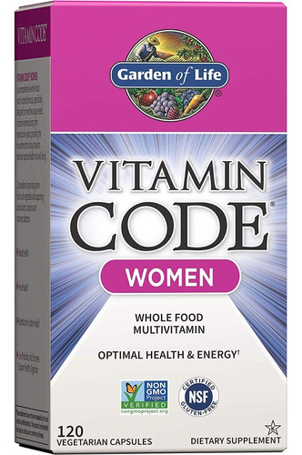 Garden Of Life Multivitaminico Para Mujeres, 120 Capsulas, A