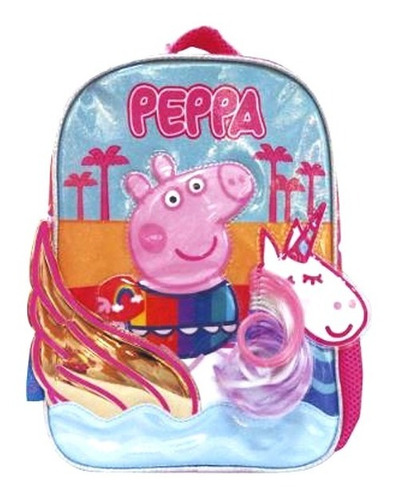 Mochila Peppa Pig Unicornio 3d 12 Pulgadas Espalda Cresko